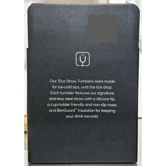 BruMate 12oz Straw Tumbler 2- Pack, BLACK ONYX LEOPARD - Picture 4 of 5
